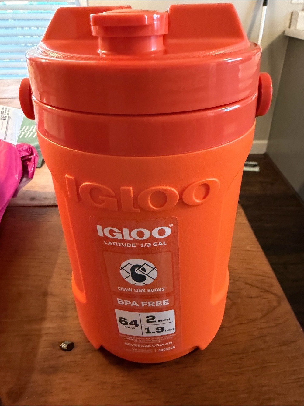 Igloo Bright Orange 1/2 Gallon Insulated Beverage Cooler